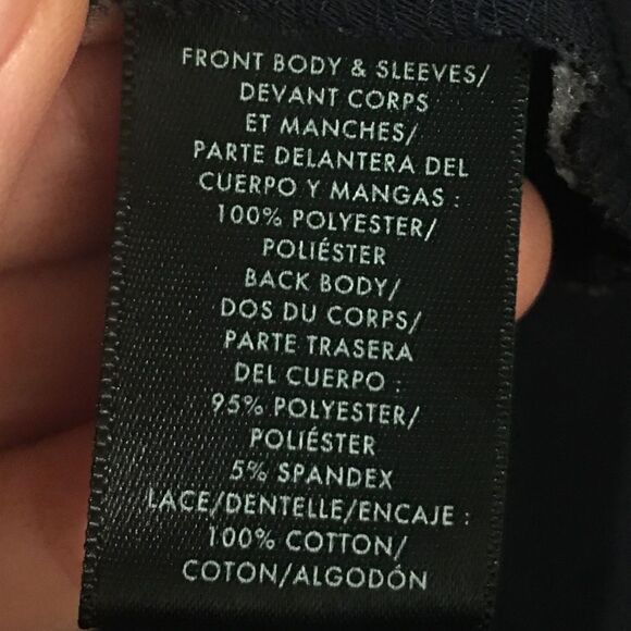 Ann Taylor Navy Embroidered Blouse - Picture 15 of 16